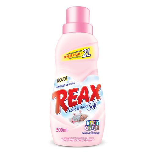 Amaciante de roupas concentrado REAX Soft baby care 500ml