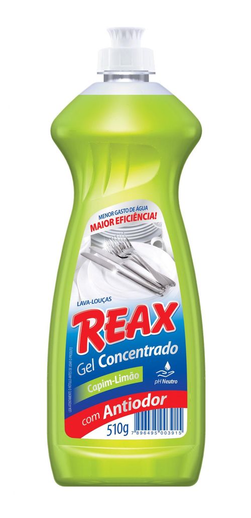 Detergente em Gel Concentrado REAX Capim Limão 510g