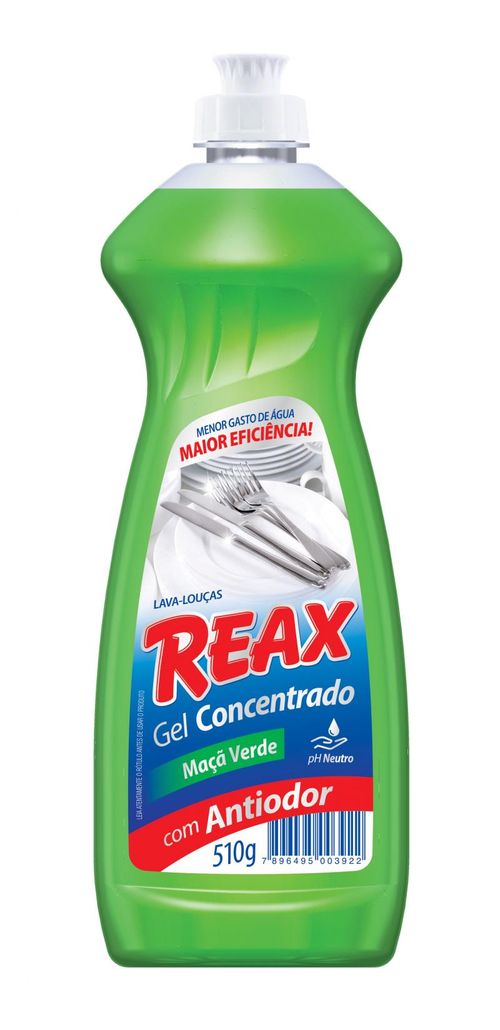 Detergente em Gel Concentrado REAX Maçã Verde 510g