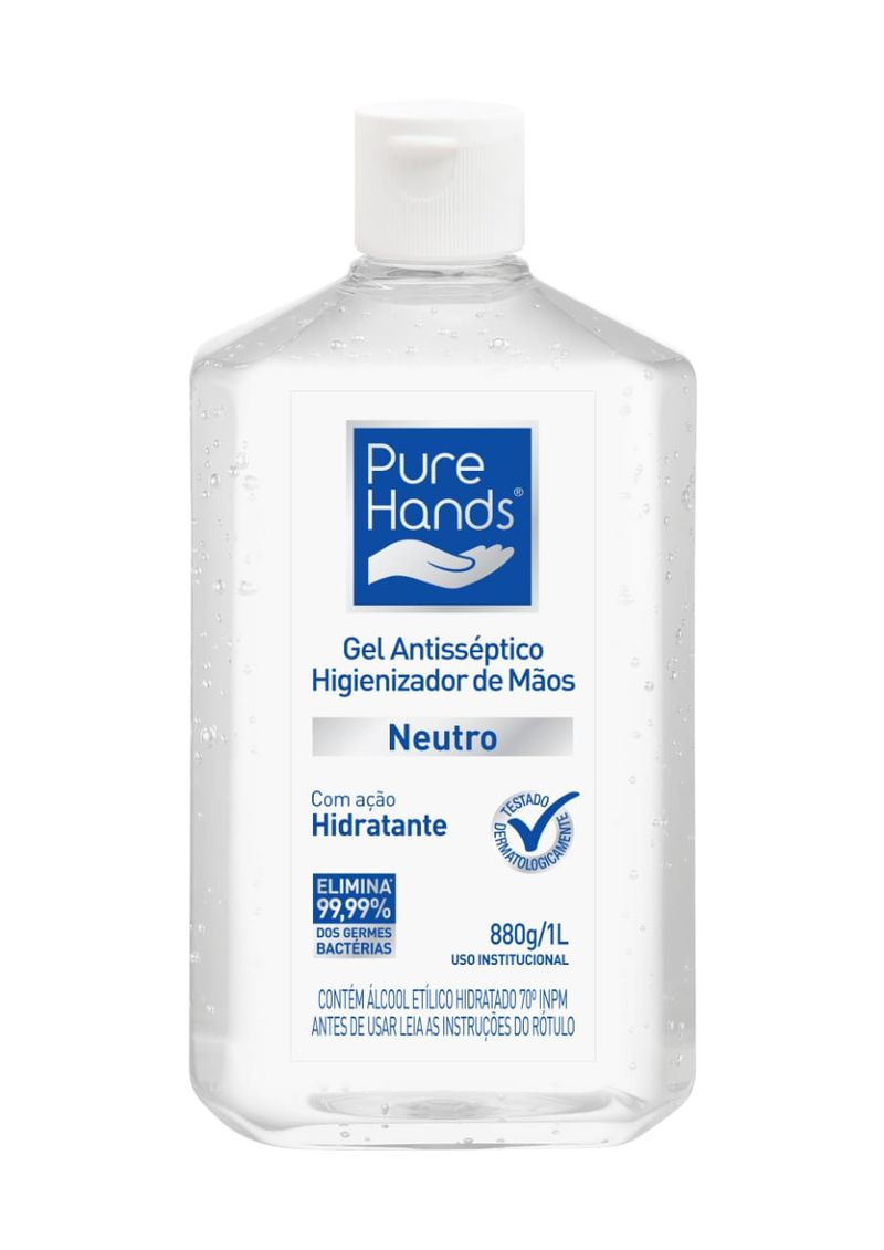 Alcool-em-Gel-Antisseptico-para-as-maos-Pure-Hands-Neutro-1-Litro